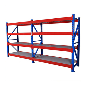 HUAWU 200kg Boltless Shelving Medium Duty Rack Steel Q235 4-Tier Industrial Warehouse Storage HW-60