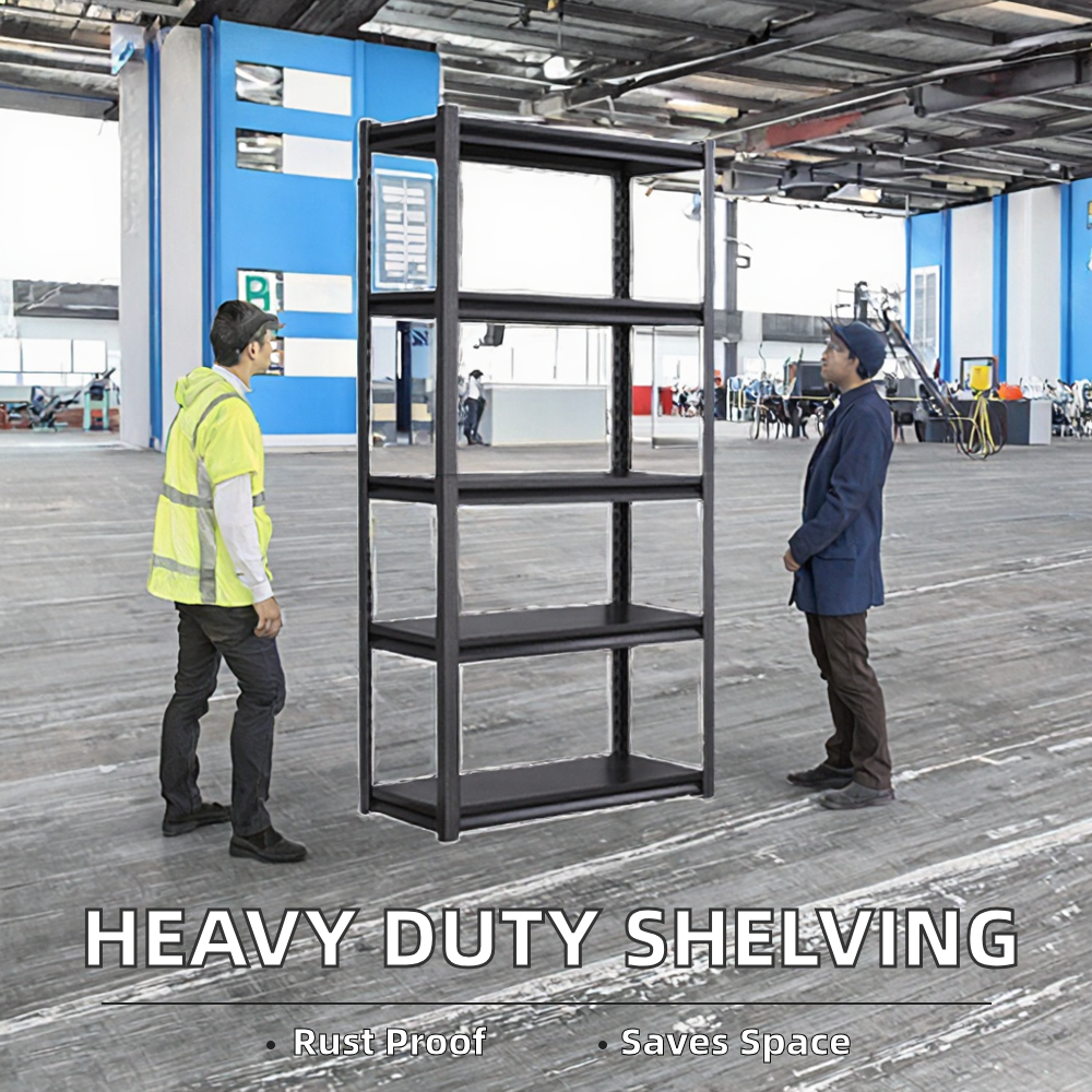 Heavy Duty Boltless Rivet Warehouse Shelves 5-Layer Easy-to-Assemble Commercial Storage Shelving Racks Steel For Electronic