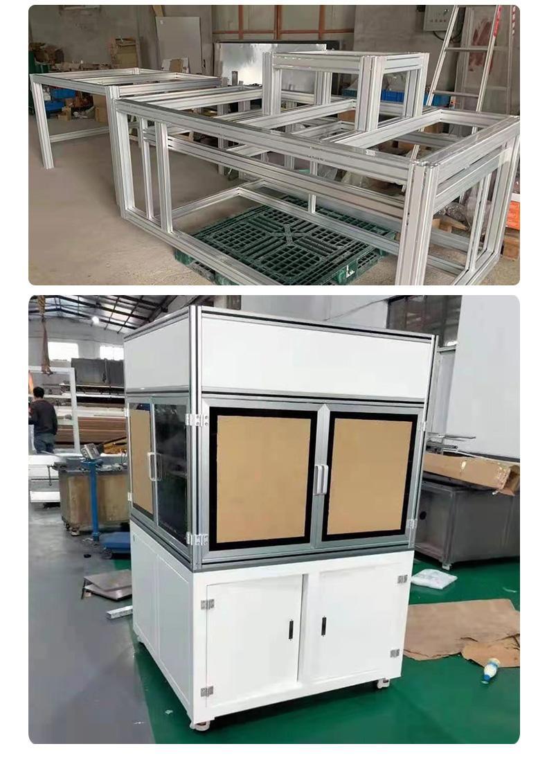 Custom Industrial 6063 T5 Aluminum Extrusion Profile Modular Framing Assembly Beam for Automation Machine Workstation