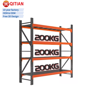 Factory Customized Steel Light Duty Industrial Storage Shelves 4 Layer Warehouse Rack System
