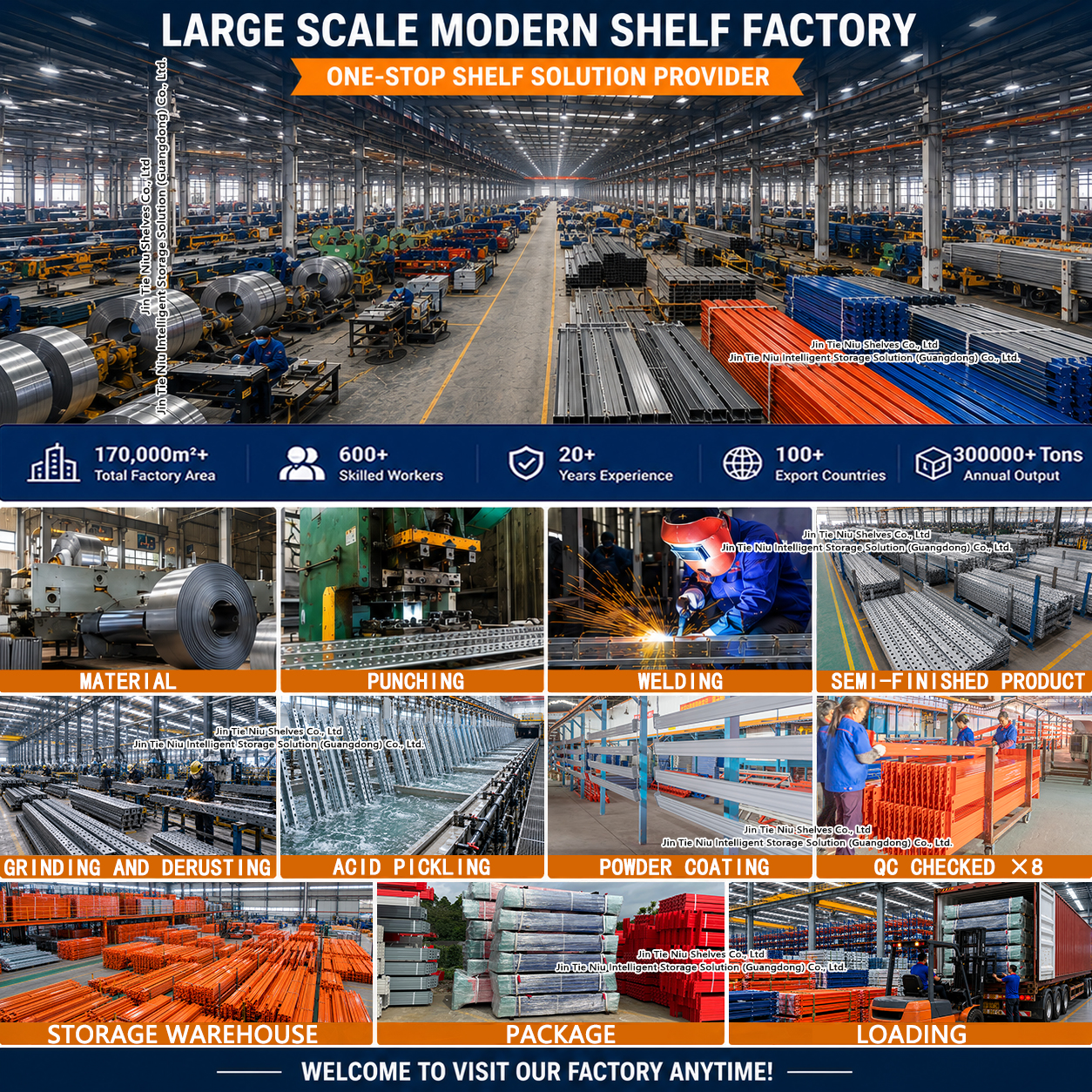 2000KG Adjustable 5 Storage Levels Heavy Duty Shelving System for Bins Spare Parts and Cartons Steel Decks Panel Racking
