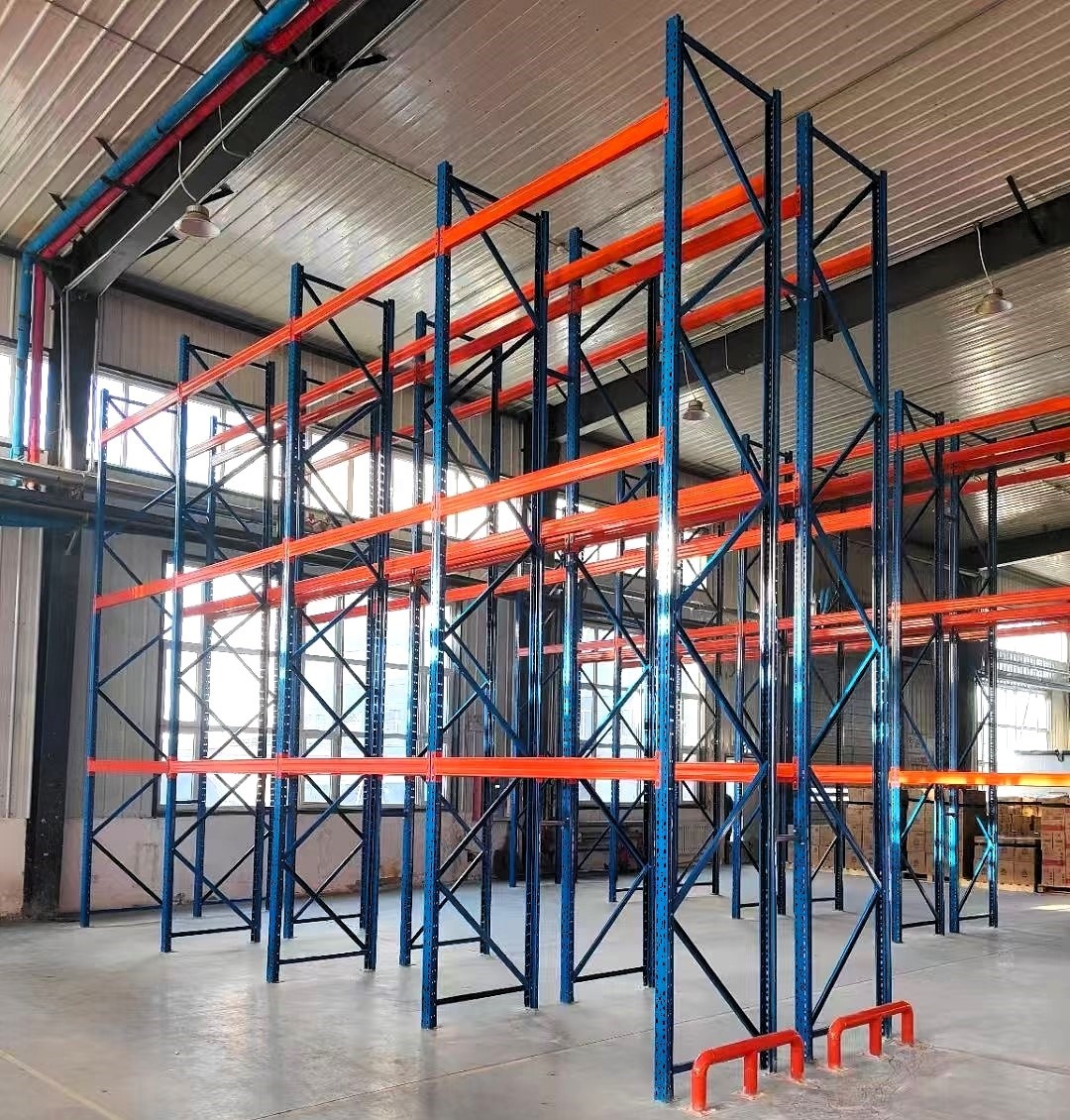ISO CE Standard 5 Layer Corrosion Protection Blue and Orange Selective High Bay Storage Heavy Duty Pallet Racking System