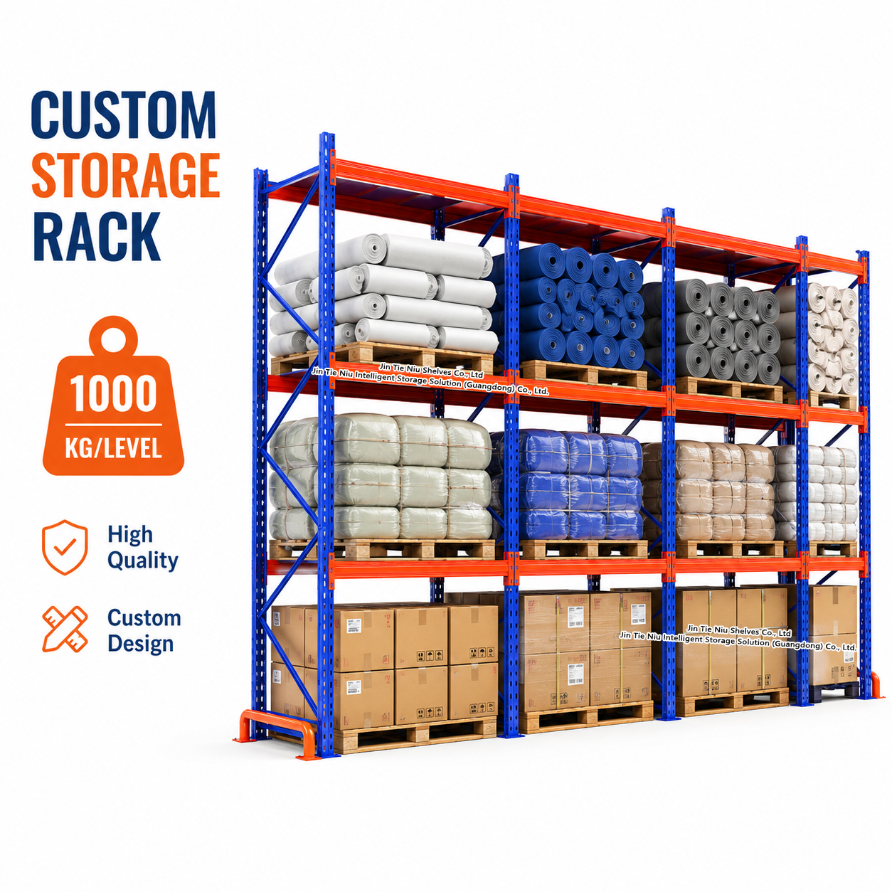 1000KG Warehouse Heavy Duty Pallet Rack Adjustable Storage Racking System Factory Direct