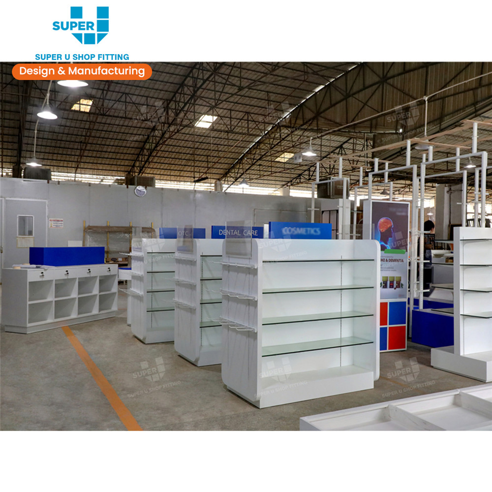 China Guangzhou Stand Rack Gondola Shop Retail Display Case With Shelves Wholesale Store Shelves Display Racks