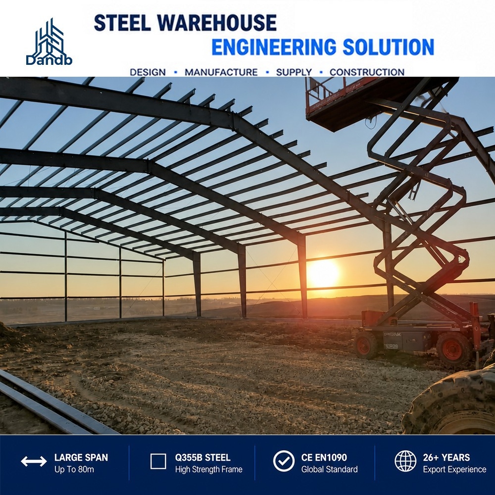 Large Span Warehouse Building Clear Height Storage Facility Pallet Racking System Logistics Space Optimization Design