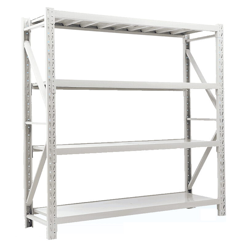 4-Shelf Light Duty Boltless Rivet Shelving Metal Shelf Storage Racks For Garage and Supermarket Shelves HJQ-105