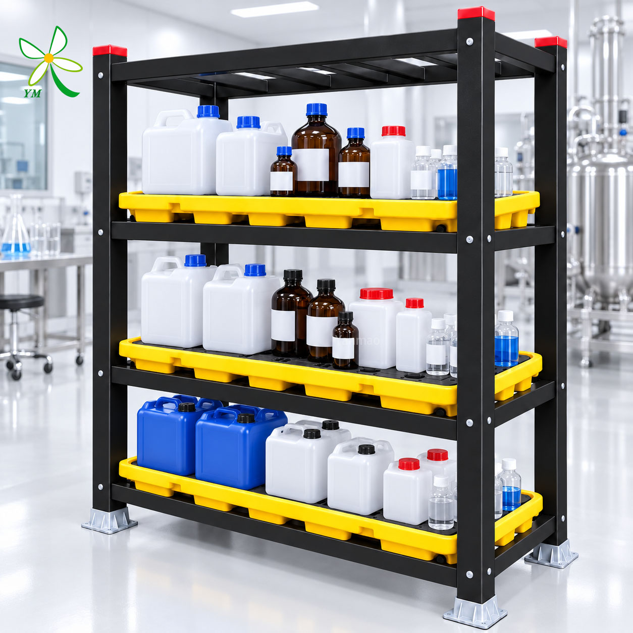 Fast Ship Washdown Food Processing Wet Area Easy Clean Sanitary Composite Storage Shelving FRP Storage Rack Warehouse Rack