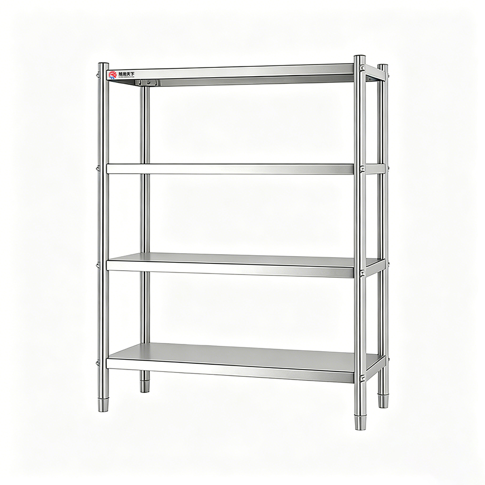 Stainless Steel Storage Shelf Heavy Duty Shelving Commercial Kitchen Rack Restaurant Hotel Shelf 4 Tier Storage Rack