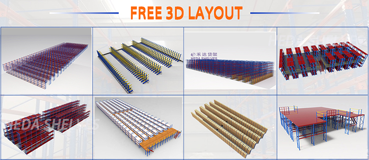 Heda Factory Metal Boltless Stacking Rack Industrial Warehouse Storage Racks Shelves for Racking System
