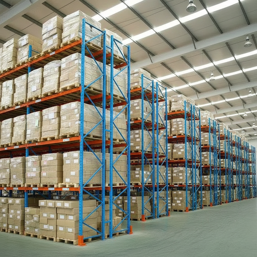 Adjustable Metallic VNA Pallet Racking System Heavy-Duty Steel 5 Layer Detachable Industrial Storage Racks Corrosion