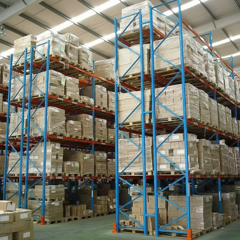 Adjustable Metallic VNA Pallet Racking System Heavy-Duty Steel 5 Layer Detachable Industrial Storage Racks Corrosion
