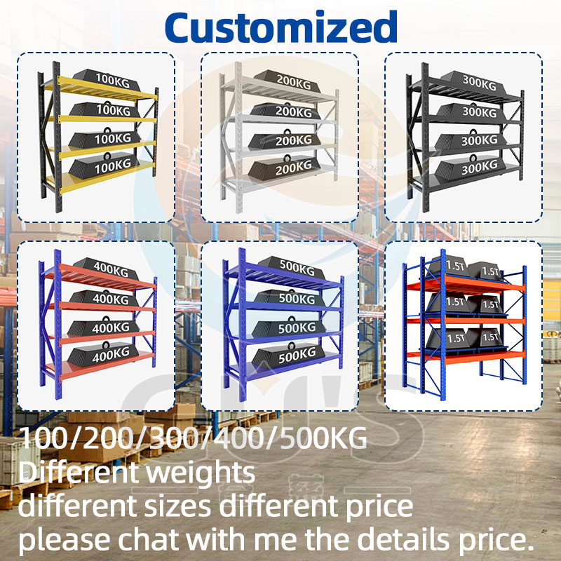 Heavy-Duty Boltless Steel Storage Racks 4-Layer Industrial Warehouse Shelving System Metal Equipment For Commercial Storage