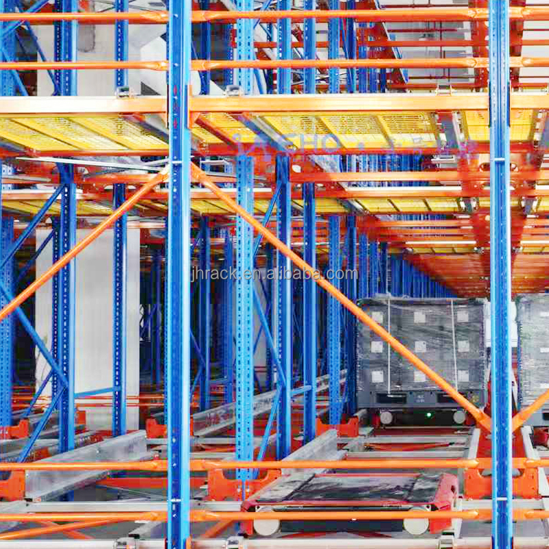Heavy Duty 4 Way Shuttle Racking System Steel Radio Shuttle Pallet Rack High Density Automated Warehouse Storage Manufacturer