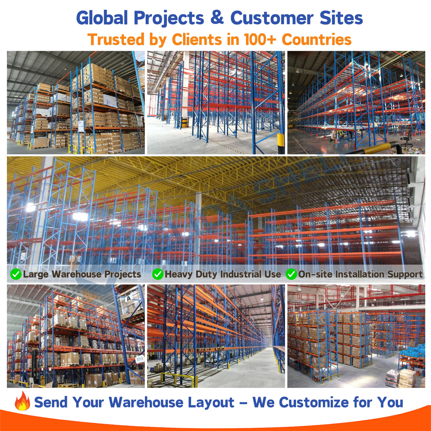 Warehouse Steel Storage Rack Heavy Duty Adjustable Pallet Racking Adjustable Warehouse Shelving