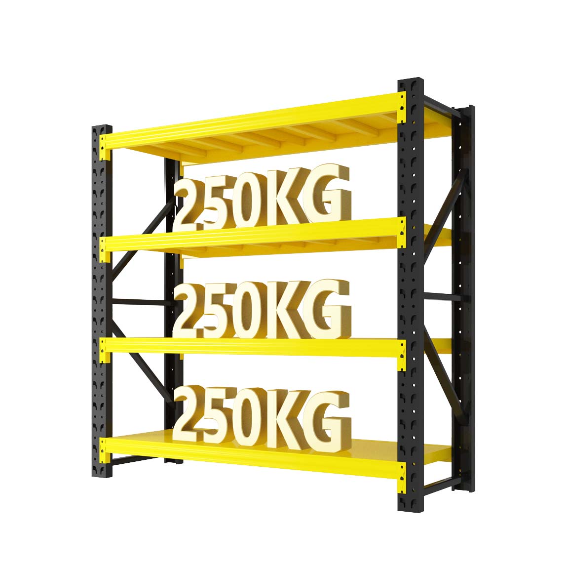 Yunbang Boltless 3-Layer Snap-In Workshop Tools Heavy Duty Industrial Metal Garage Stacking Racks Shelves