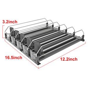 Automatic Spring Loaded Slow Motion Adjustable Multi-functional Pusher Rack for Beverage Snacks Retail Heavy Duty