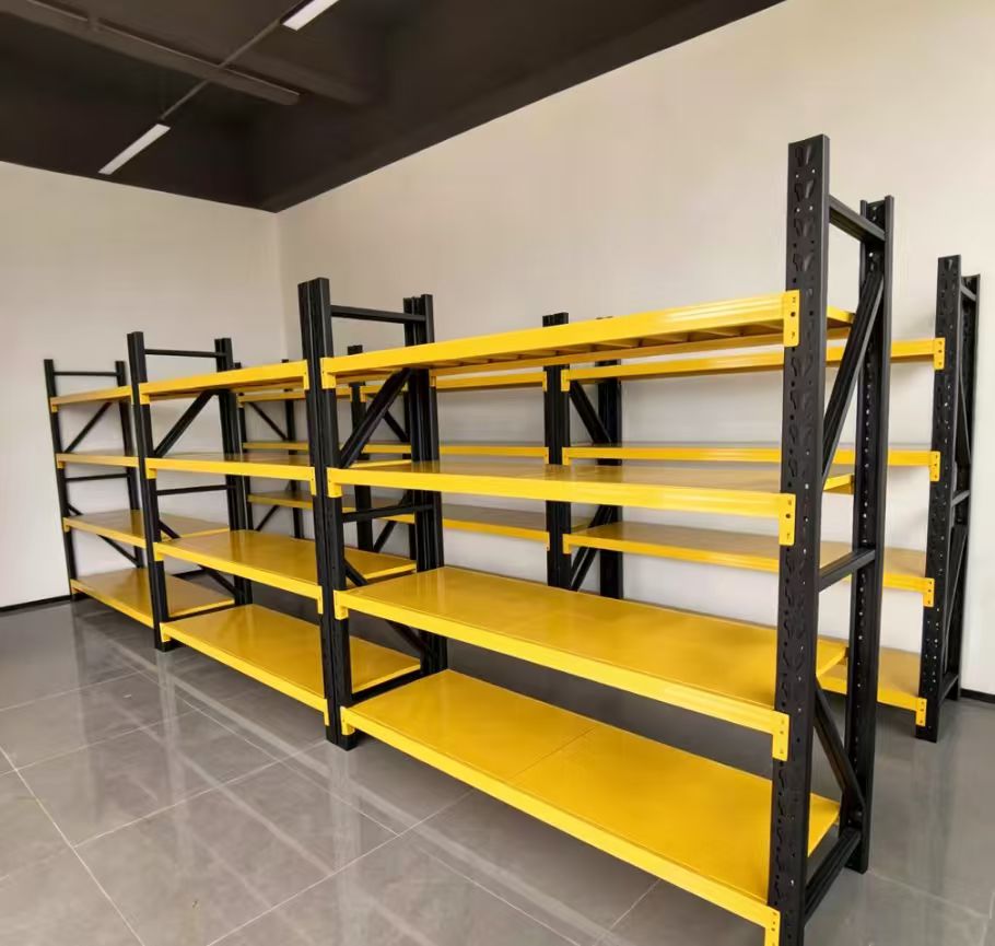 Industrial 4Layer Metal Shelving Stack Rack Light Duty Steel Shelving Boltless Racking Carton Storage Warehouse Rack