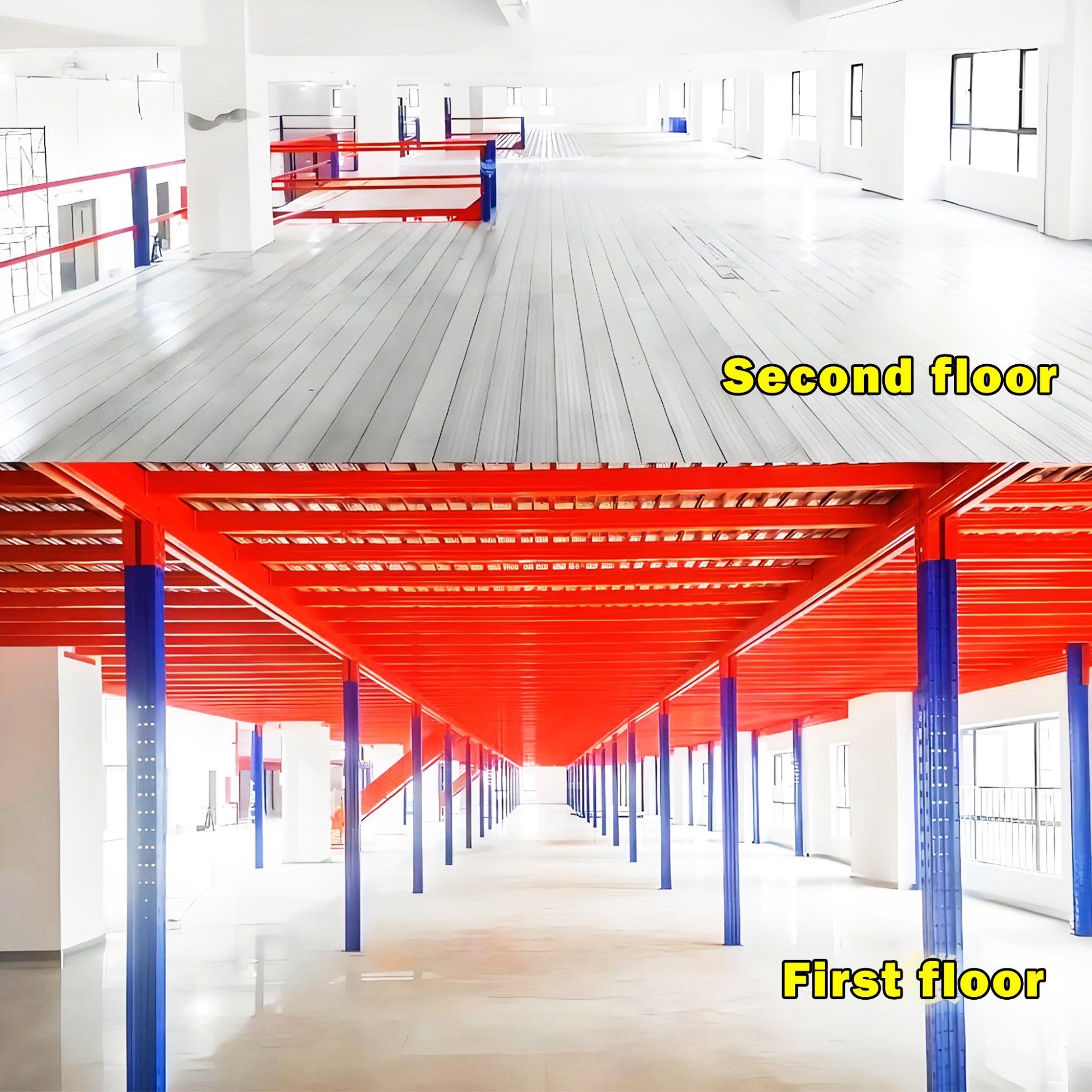 Customized High Density Storage Mezzanine Steel Wholesale Mezzanine Floor Platform Metal Mezzanine
