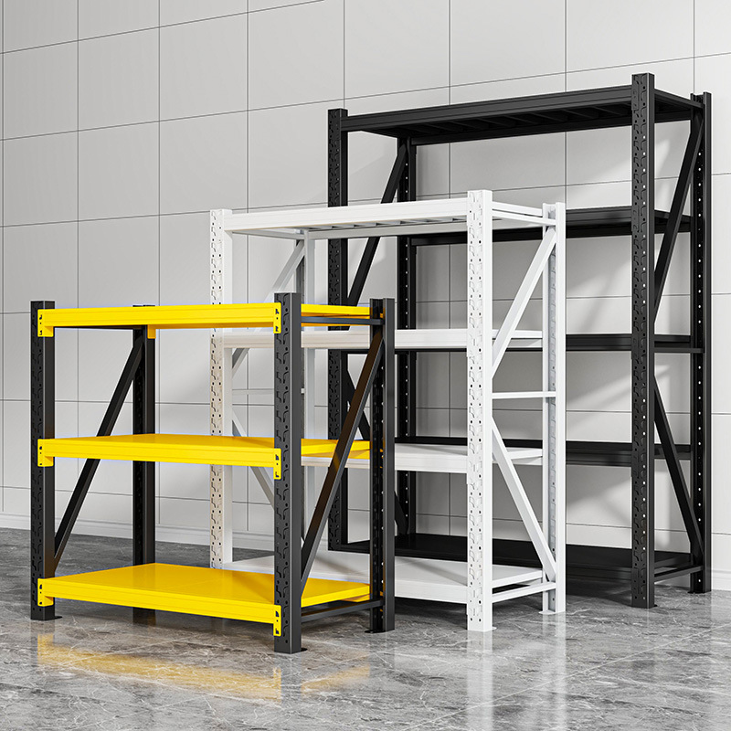 Three-tier Small White Cold-rolled Steel Shelving Unit Warehouse Storage Rack Multi-level Organizer Clutter Rack Home Use 118