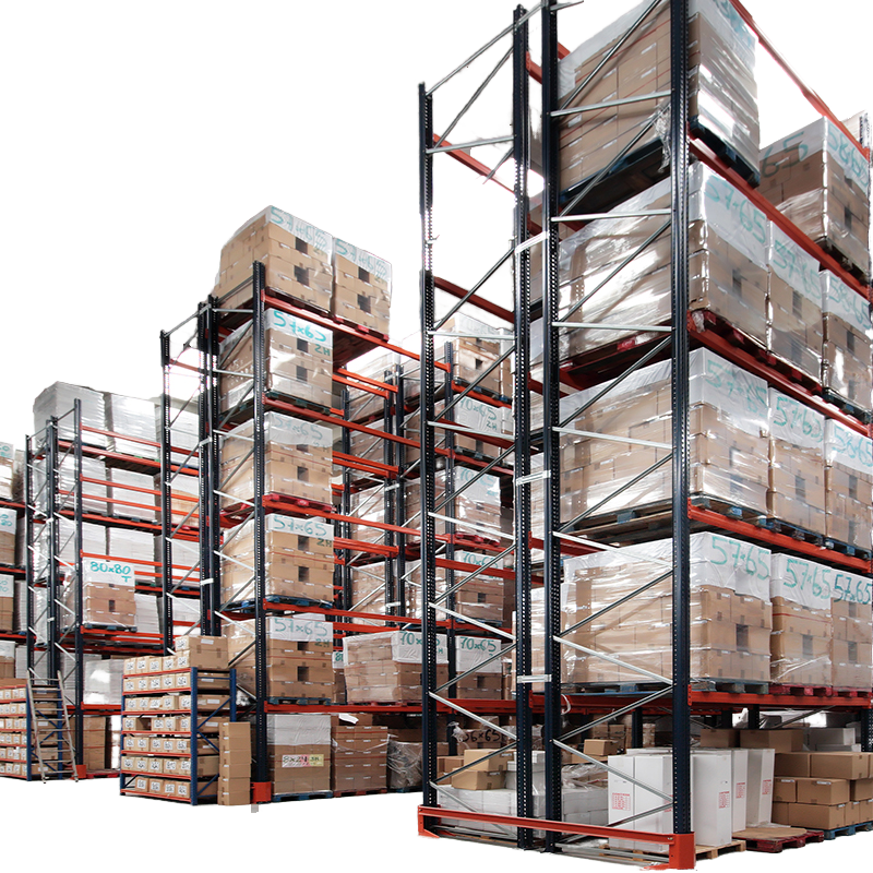 Guci High Space Utilization Heavy Duty Industrial Wearhouse Storage Adjustable Meta Narrow Aisle VNA Pallet Racking System