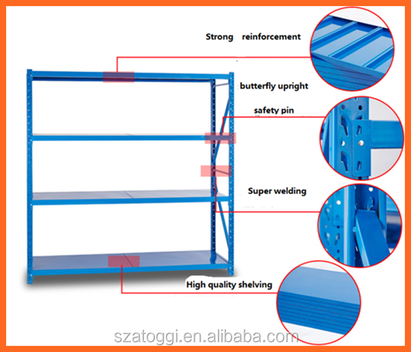 Light Duty Steel 4-Layer Powder Coated Storage Pallet Rack with Wheels 500kg Capacity for Warehouse Storage
