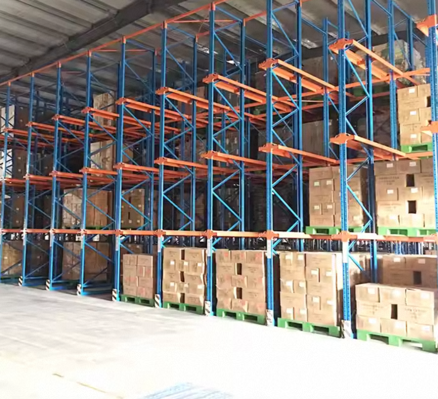 High Quality Adjustable Drive-Through Pallet Rack Industrial Warehouse Drive-In Racking System Folding Metal Storage Rack