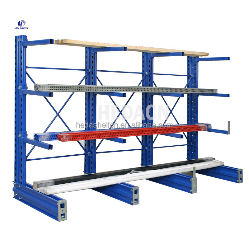 Wholesale Industrial Shelves Storage Racks Double Sided Heavy Duty Cantilever Racking System Cantilever Racks