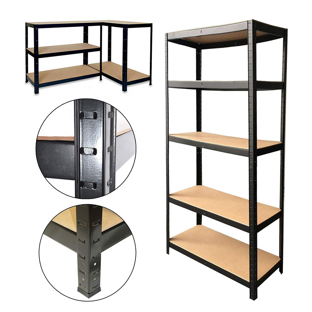 Industrial 5-Layer Corrosion Protected Steel Warehouse Rack Boltless Assembly Storage Shelf
