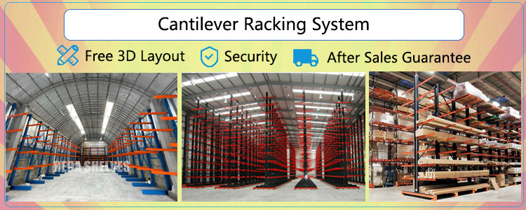 Warehouse Cantilever Racking and Shelf Stacking Rack Heavy Duty Pallet Rack Storage Steel Long Materials Pallet Racks Storage