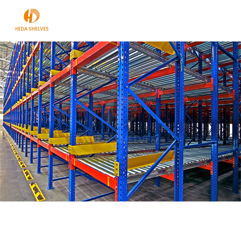 Heavy Duty Live Rack Pallet Flow Racking for Warehouse Storage Cargo Gravity Roller Equipment