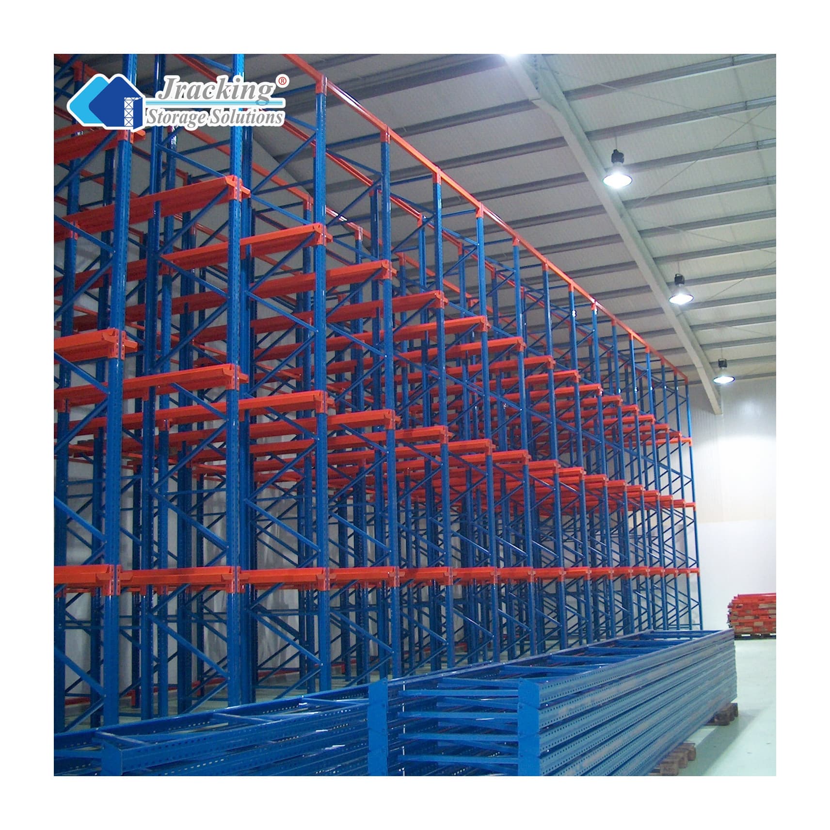 Warehouse Heavy Duty Industrial Shelves Steel EU Blue and Orange Selective Pallet Racking Shelving System CE Certified