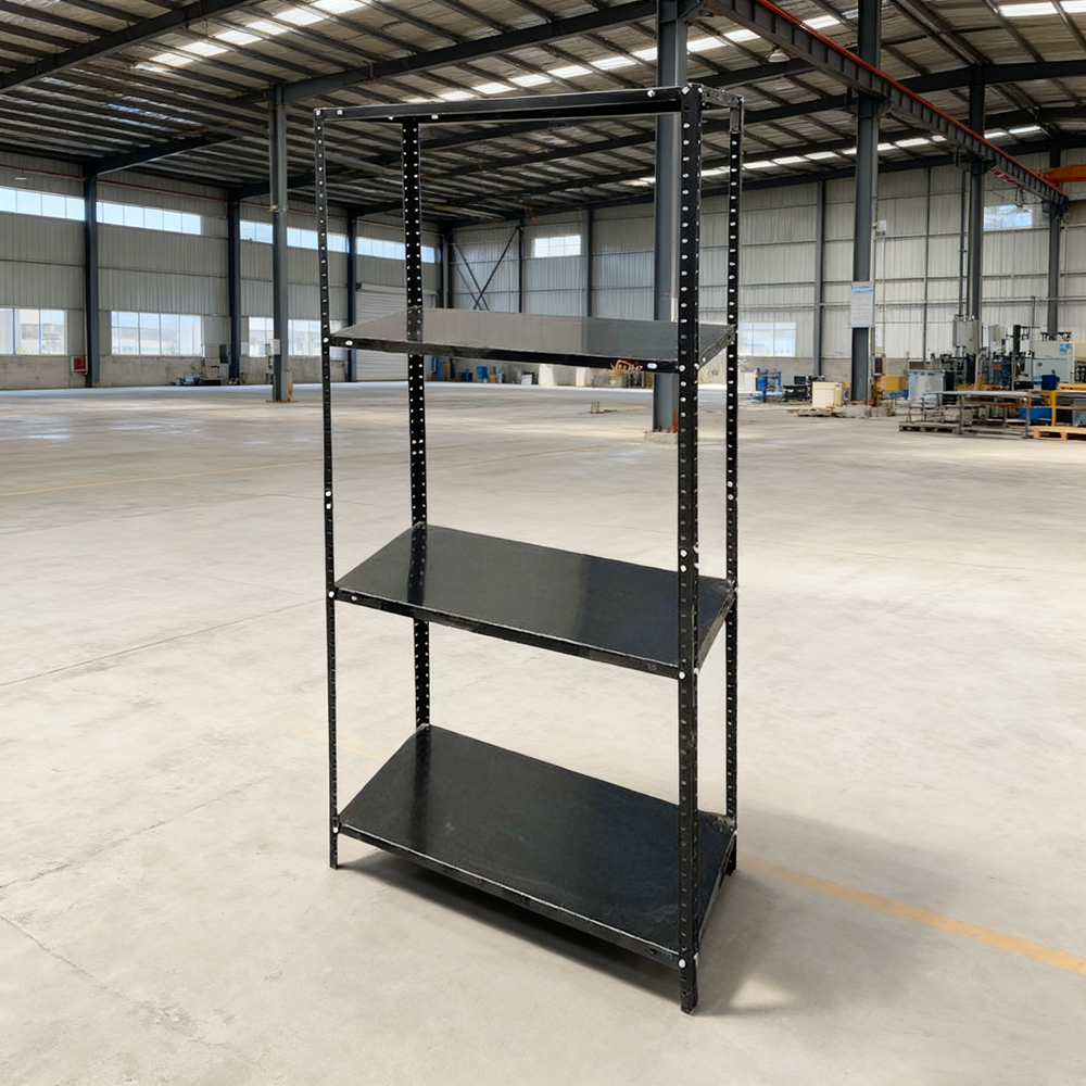 Bolted Adjustable Durable Shelving 5 Tiers Steel Iron Rack Home Capacity Light Duty Shelves Warehouse Garage Slotted Angle
