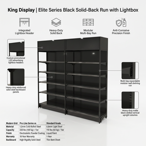 Versatile All Business Formats Cold-rolled Steel Double-sided Wire Shelving Supermarkets Adjustable Shelves Waterproof