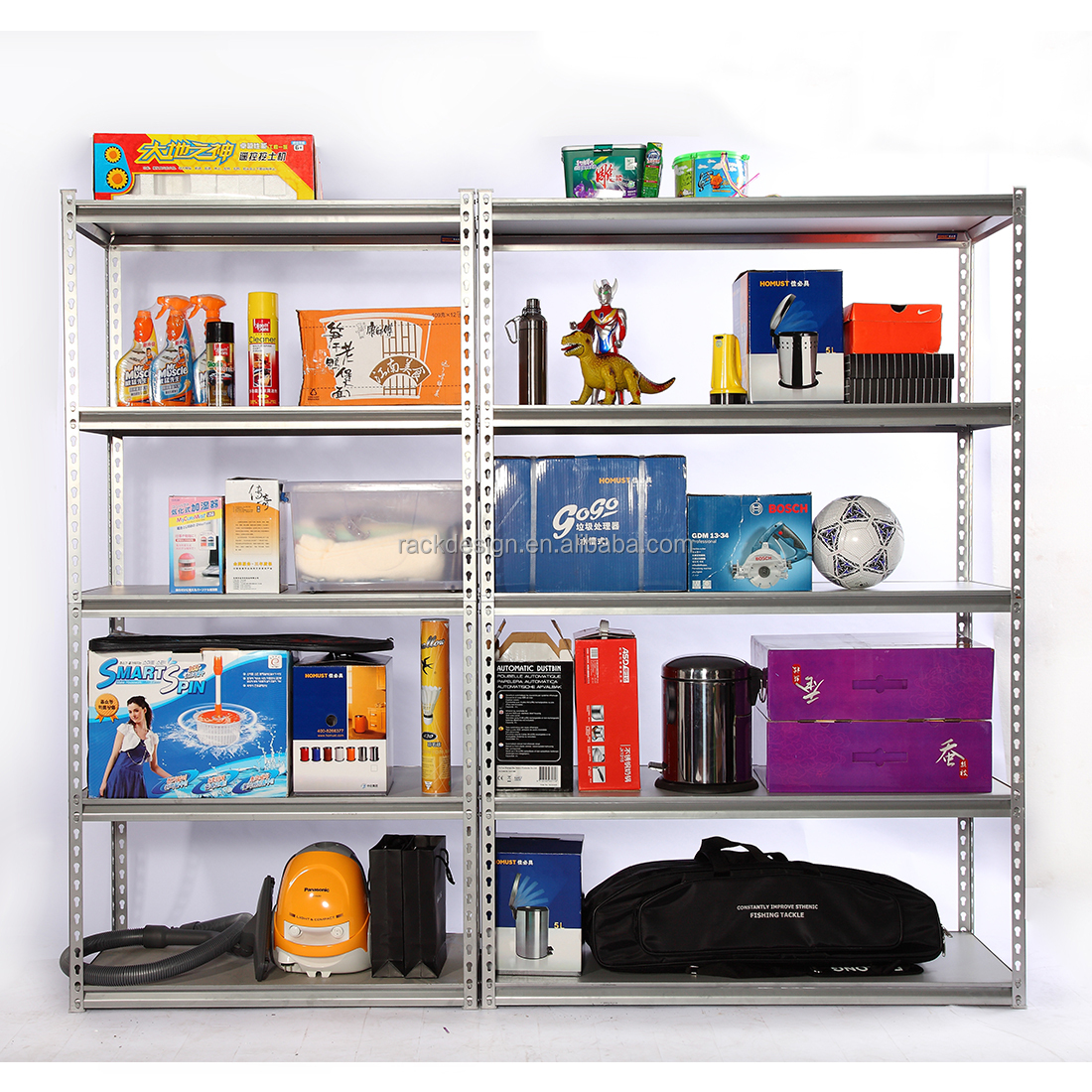 Multipurpose Adjustable Slotted Angle Racks Warehouse Storage Metal Slotted Angle Rack Steel Shelving Light Equipment Racks
