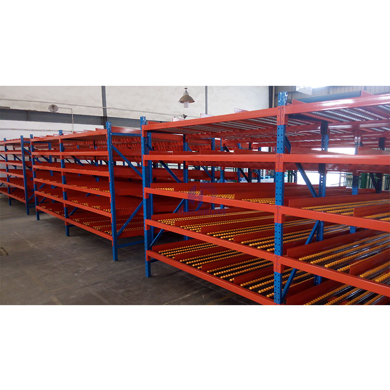 Customized Warehouse Storage Rack Pallet Flow Rack Shelving Lineside Roller Flow Rack Gravity Carton Flow Racking