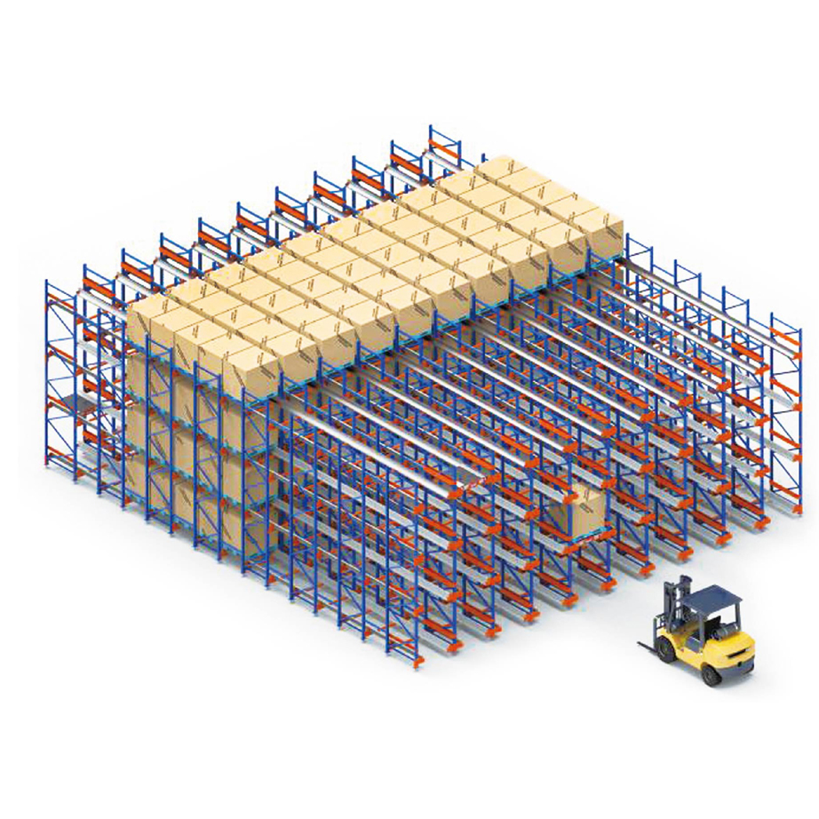 Reinforced Radio 5 Layer Shuttle Racks Heavy Duty Industrial High Density Storage Racking for Cold Storage