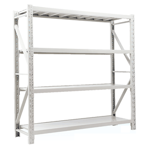 4-Shelf Light Duty Boltless Rivet Shelving Metal Shelf Storage Racks For Garage and Supermarket Shelves HJQ-105