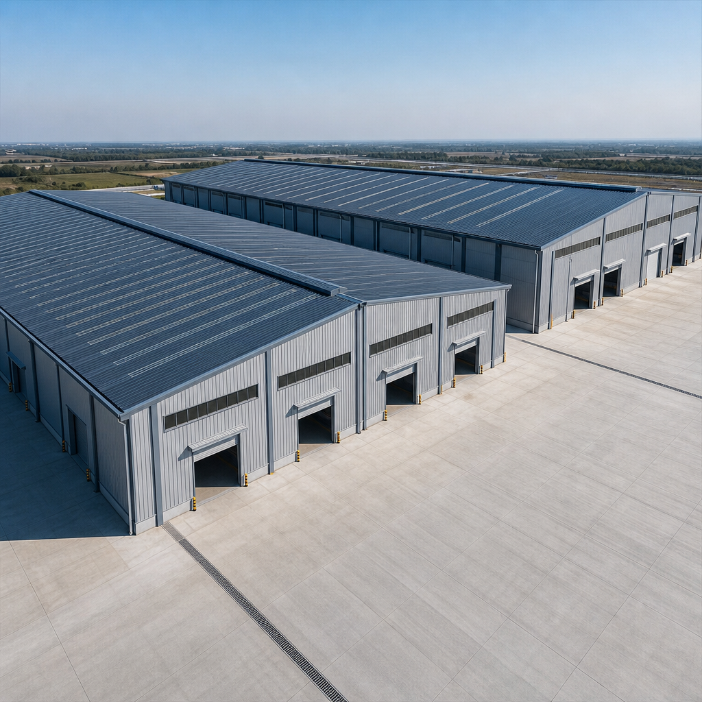 High Rise Storage Steel Warehouse Building Vertical Racking System Heavy Duty Galvanized Steel Frame