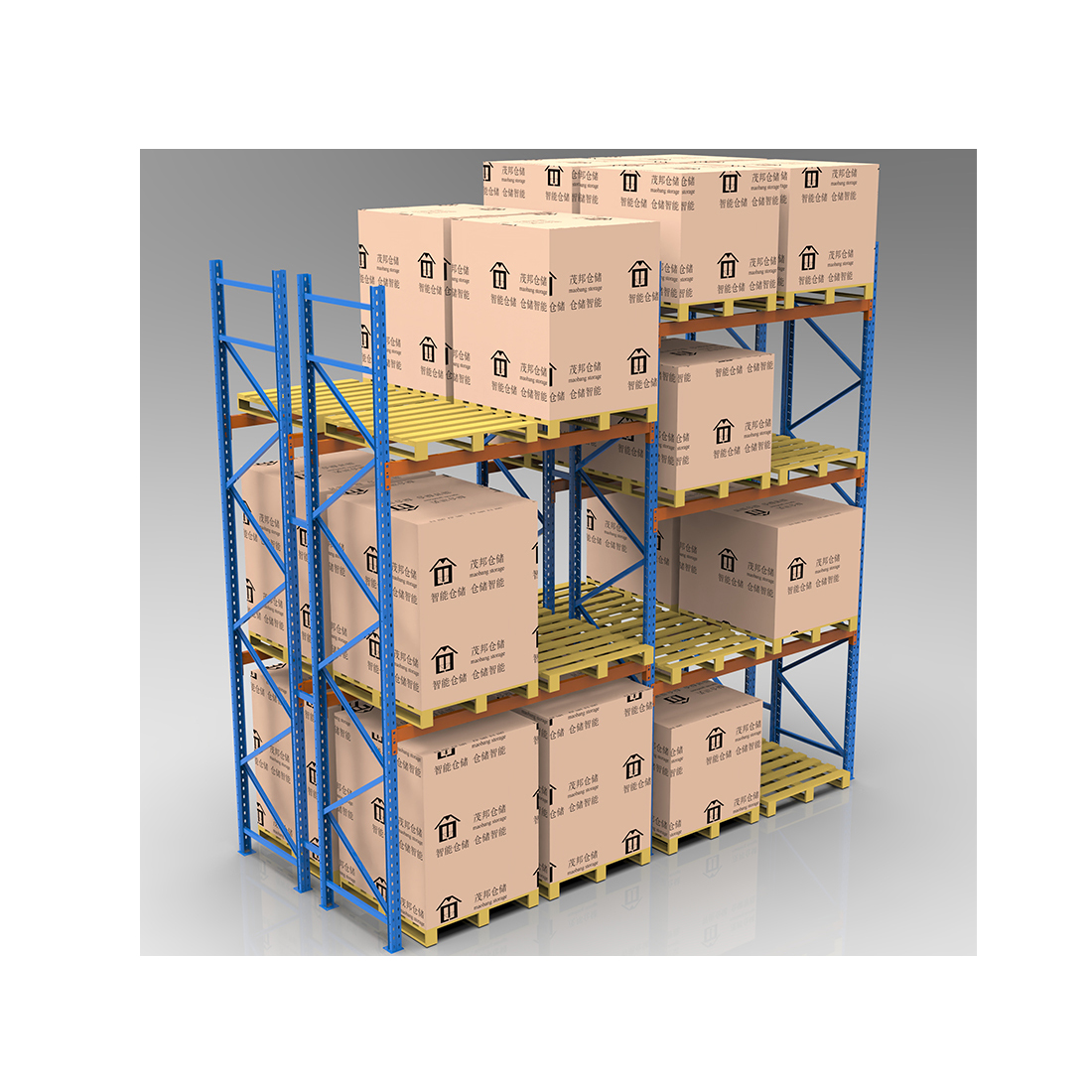 Customized Mobile Van Double Deep Racking System Rack Wide Aisle Density High Bay Pallet Metal Warehouse Racking
