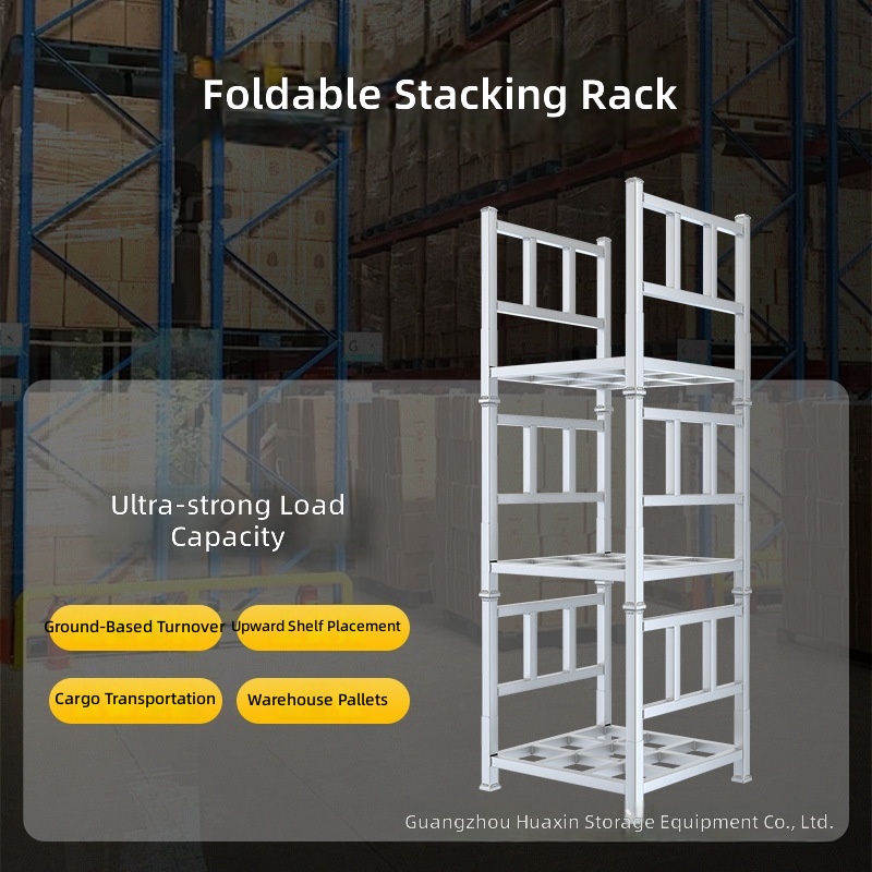 Guangzhou Custom-Made Stackable Folding Steel Pallet Racking Storage Racks Model 202537001 for Warehouse Organization Cold