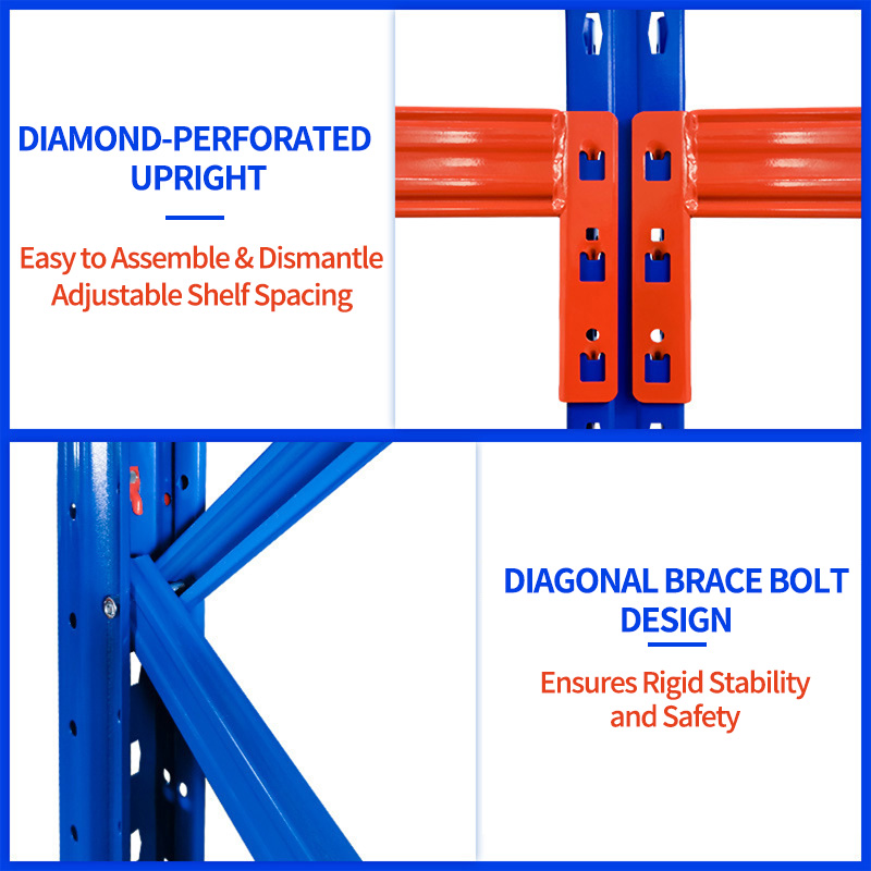 300kg Per Layer Medium Duty Warehouse Storage Shelving Racking System Industrial Steel Storage Rack Multilayer