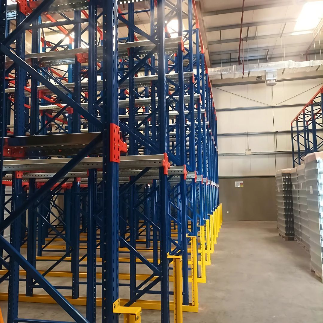 Industrial Metal Warehouse Racking System Drive Pallet Storage Drive-In Pallet Rack Shelves for Industrial