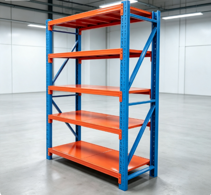 High Load Capacity Adjustable Multi Tier Steel Shelves Boltless Warehouse Storage Rack for Commercial Use