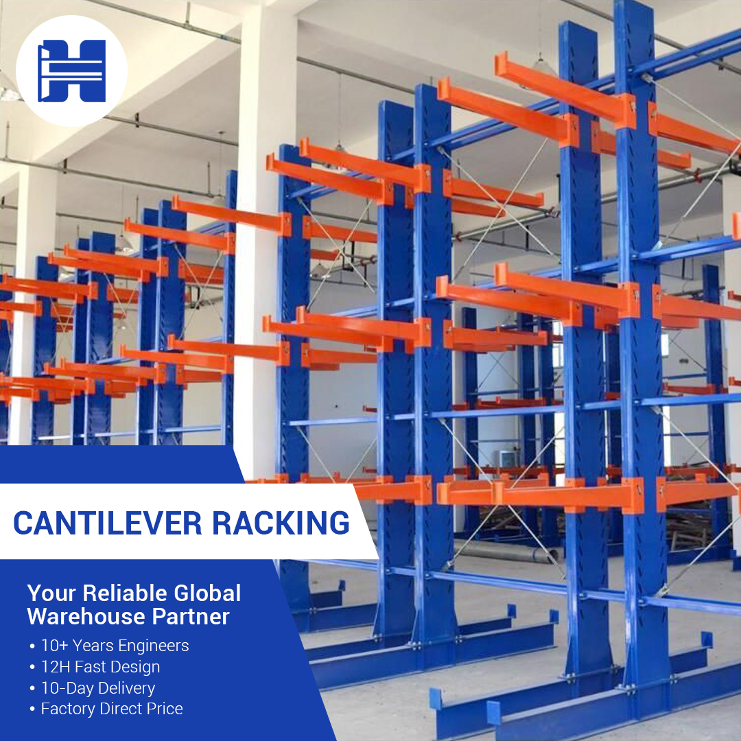 Customized Cantilever Warehouse Racking System Heavy Duty Long Material Industrial Storage Solution
