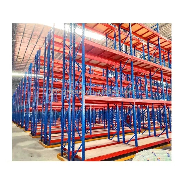 Heavy-Duty Single Deep Forklift Pallet Racks System Industrial Metal Steel Warehouse Storage Racks