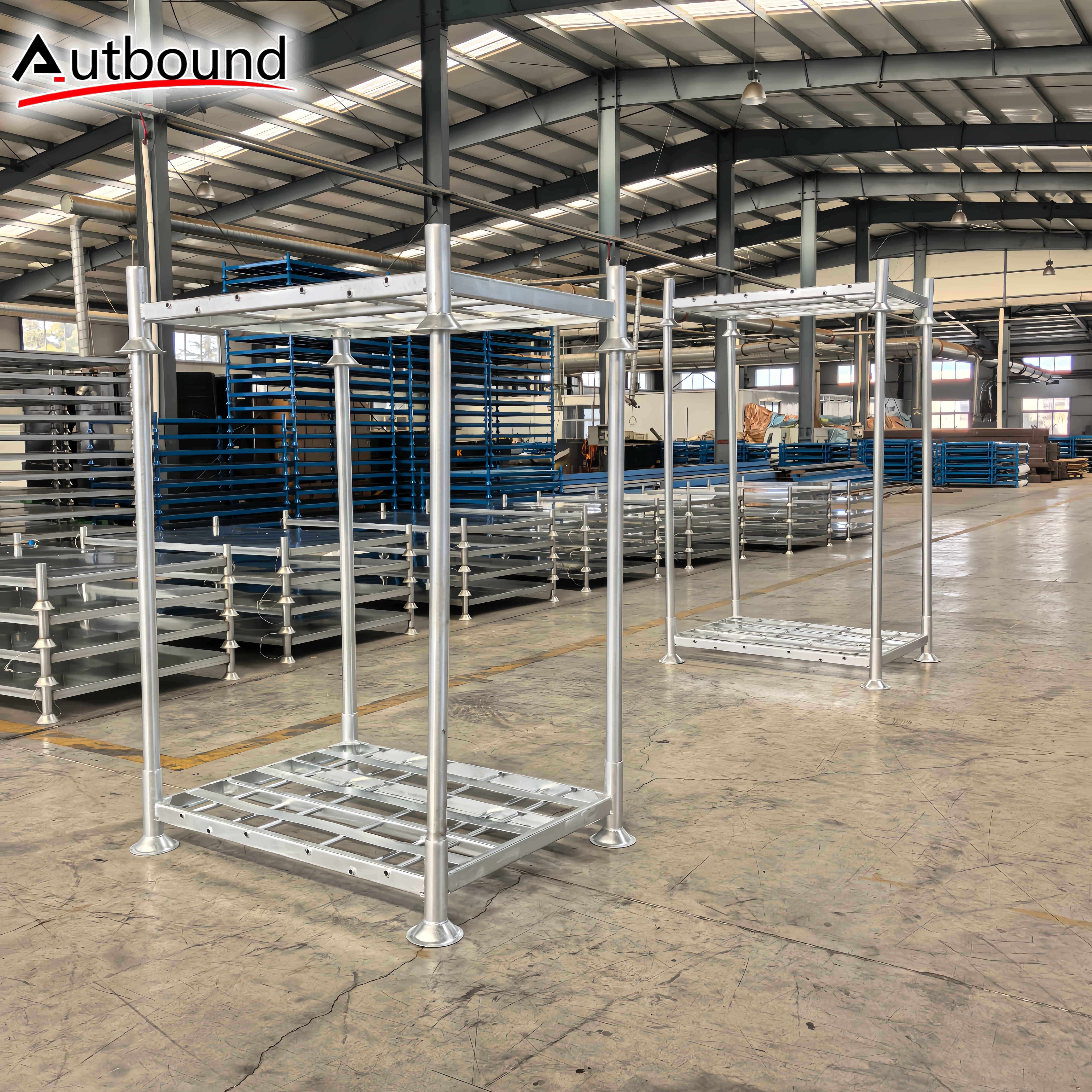 Space-Saving Steel Pallet Rack With Reinforced Tubes Adjustable Steel Post Pallet For Secure Logistics