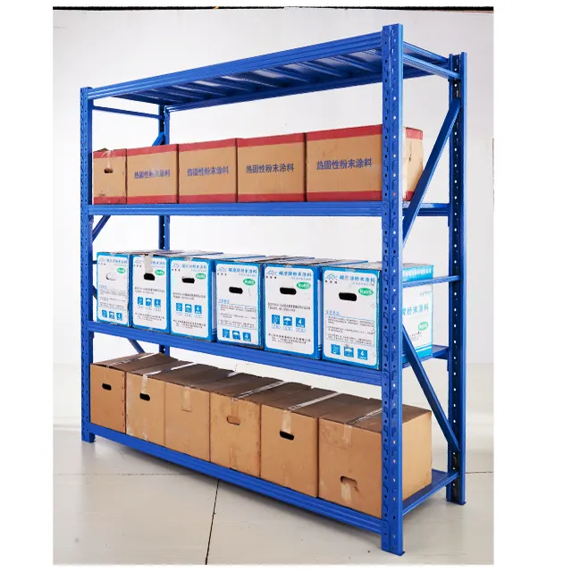 Stacking Long Span Shelving Storage Metal Shelf Rack Assembly Shelves for Warehouse Heavy Duty