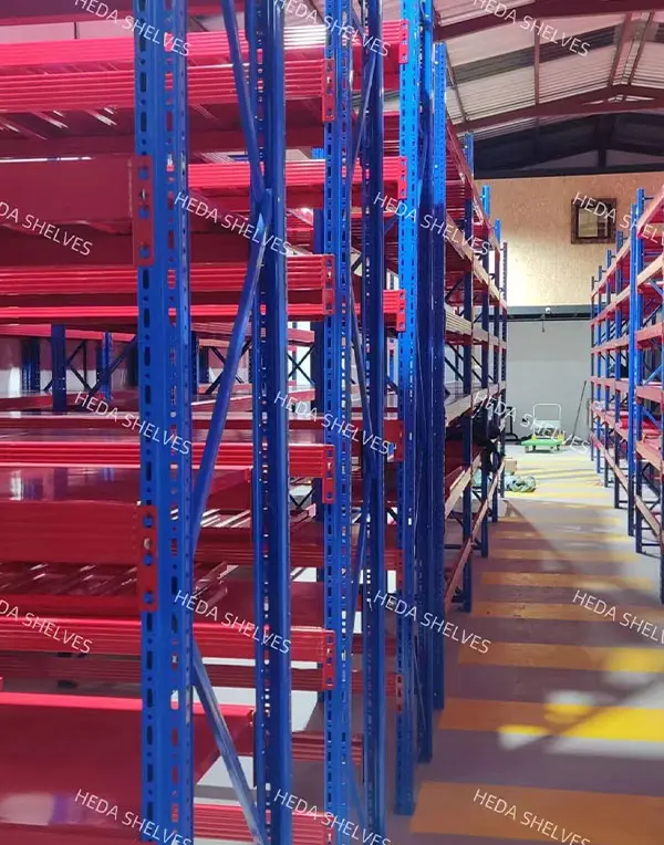 Medium duty shelving project for commercial storage warehouse