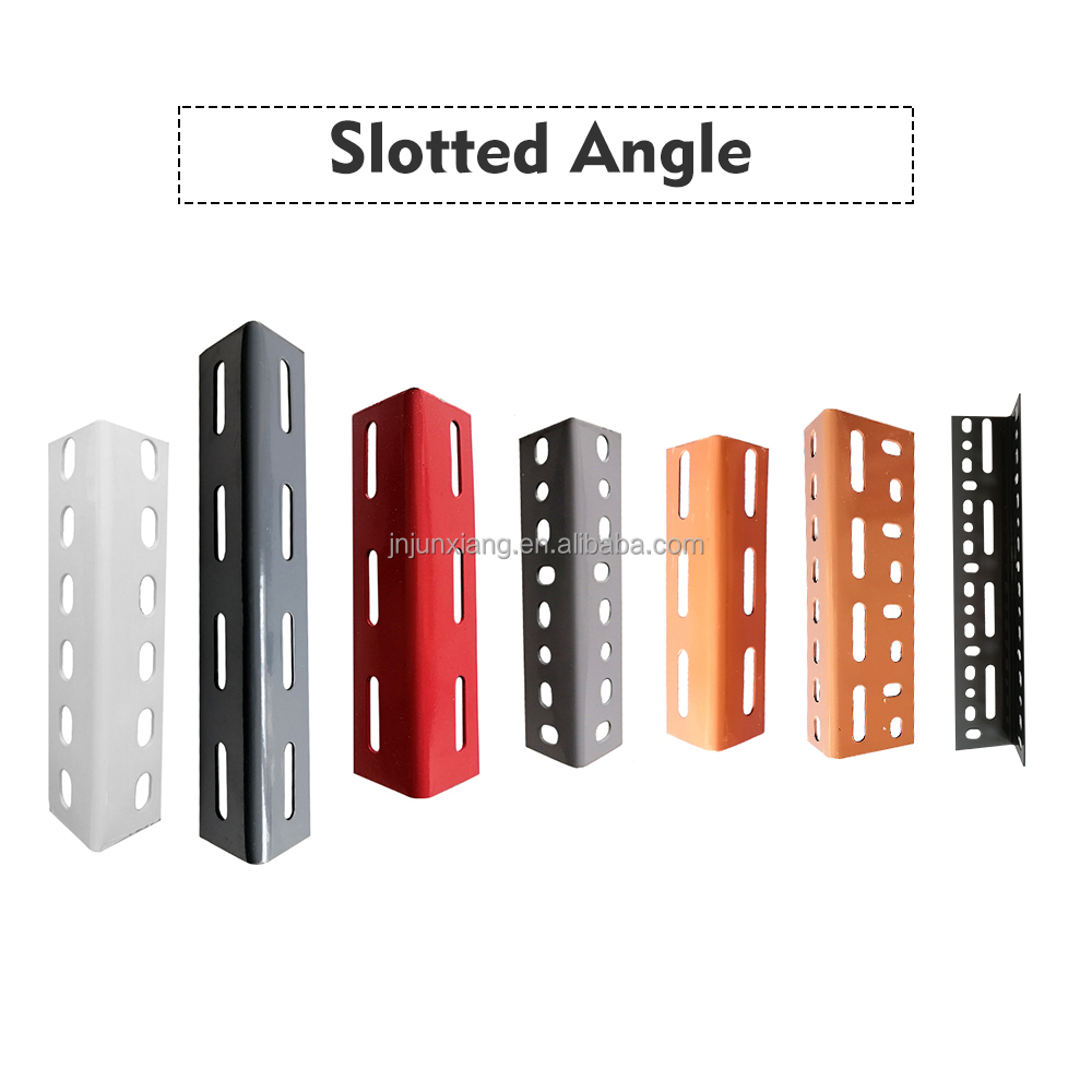 Assemble Slotted Angle Rack Affordable Colored Coating Steel Slotted Angle