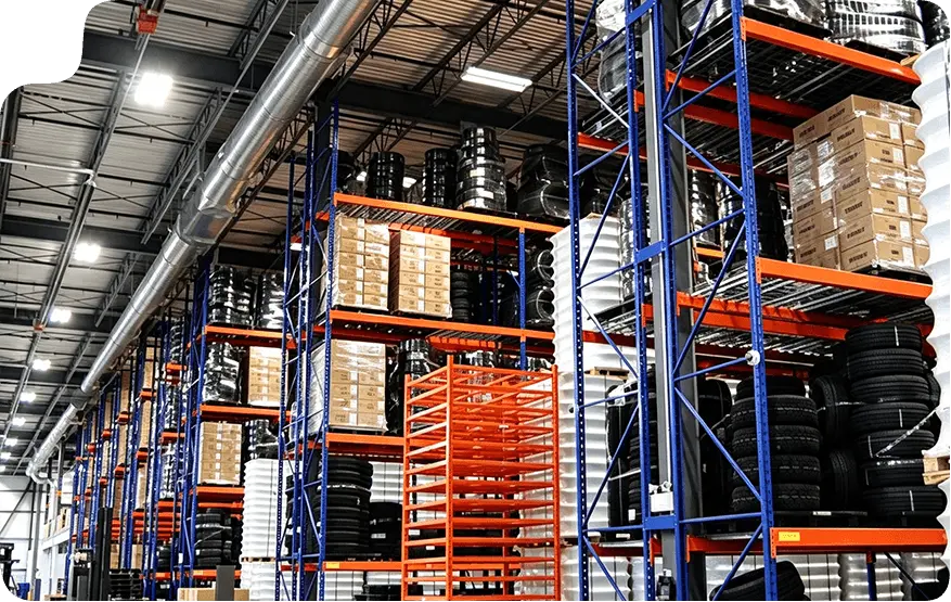 Auto parts warehouse racking and shelving